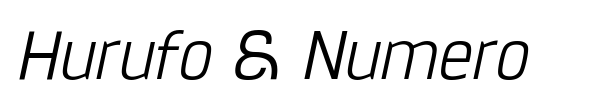 Hurufo & Numero font preview
